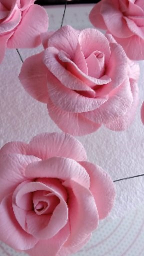 Handmade clay roses! #clayflowers #handmaderoses #ModelMagic #clayart #pinkroses #fakeflowers | Fake It Again Designs LLC