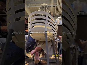 Candid girl feet in public, large soles