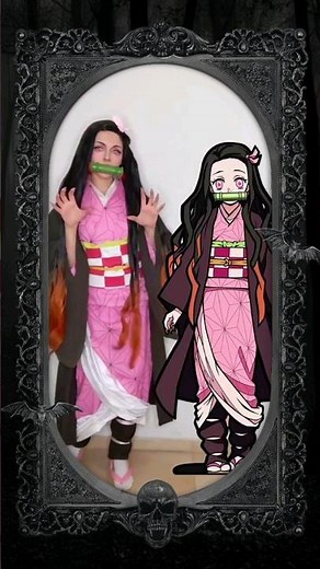 Viral Nezuko Cosplay Transformation Tutorial! Best Demon Slayer Costume Ever! #cosplay #nezuko