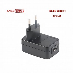 [Hot Item] IEC/En 62368 12W Max USB Power Adapter 5V 2.4A CE EU Plug Power Supply