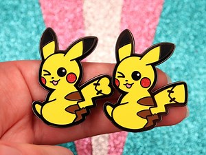 Trans Pikachu Hard Enamel Pin / Cute Discrete Transgender Pride Pin LGBTQ / Glitter Pokémon Identity Badge - Etsy