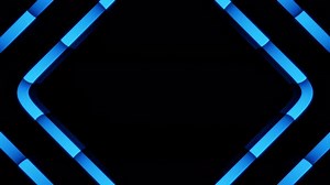 Blue Gradient Triangles Tubes Loop Animation on Black Background