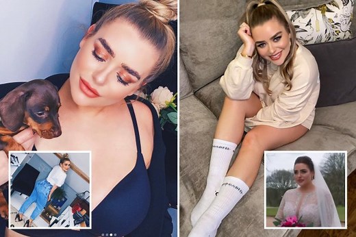 Inside Amy Christophers' glam home with huge grey sofa and cute sausage dog Didier as she weds on Married at First Sight