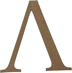 3" Wood Greek Letter Lambda Λ Unfinished, Fraternity and Sorority Greek Font, Craft Cutout on 1-8" MDF