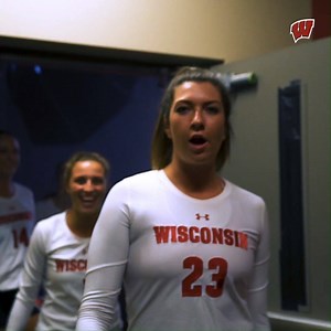 "That was 𝗗𝗢𝗣𝗘!" We can't wait to show off the new video to you all 🙌 | Wisconsin Volleyball