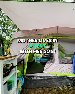 This mother lives in a tent with her son ⛺️❤️ | IGV