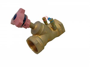 [Hot Item] 15-50mm Circuit Static Brass Flow Meter Manual Balancing Valve Regulating Hydraulic Balance Valve for Water with Test Point