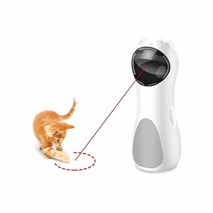Jucarie Automata cu Laser pentru Pisici, Moduri de Viteza Reglabila, Senzor Inteligent, Functionare Silentioasa, Reincarcabila USB, Alb - eMAG.ro
