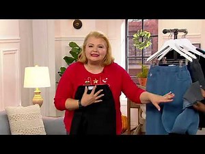Quacker Factory DreamJeannes Sparkle & Shine Pocket Jeans on QVC