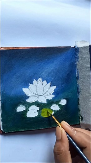 Lotus Pond . .. . . . #art #lotus #acrylic #foryouシ #viralreels | Tanu's Craft & Creative Arts