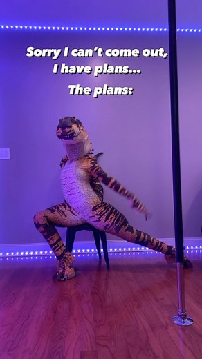 54K views · 1.9K reactions | Chair challenge choreography from @zulethbanda Sexy Rexy striking hotter than a meteorite! ☄️ #dance #dinosaur #introvert #funny #relatable #weird #dino #trend | Holy Guacamole | Facebook