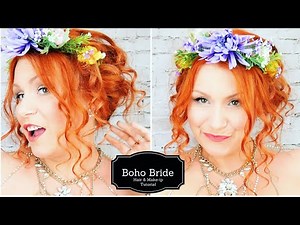 Bohemian Bride Make Up & Hair Tutorial - Rustic Wedding