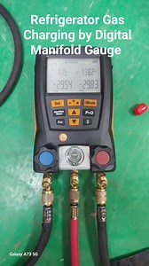 Fridge Gas Charging by Digital Manifold Gauge #fridge #gascharging #digital #gauge | Technical Support Asif