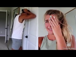 Jatie vlogs | Crying with the door locked to see his reaction | Couple Goals