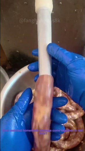 Sausage Making: Stuffer Tool Fills Casing With Meat