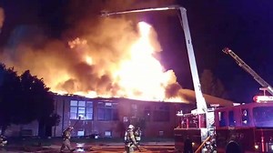 Short video clip from Ridley Twp. School fire. From Philly Fire Feed | Phillyfirenews