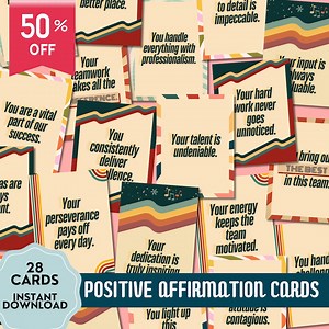 Employee Appreciation, Positive Affirmation Cards, Positive Printable, Positive Quotes, Mental Health, Employee Affirmation, Motivation Card - Etsy UK