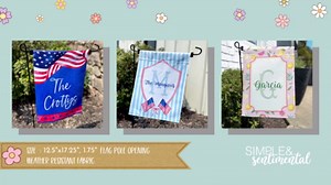 Custom Summer Fruit Garden Flag for Yard with Monogram | Fruity Summer Vacation Personalized Flags for Outside | Flag Pole NOT Included | Yard Custom Garden Flags, Yard Flag