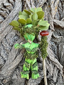 Green Man, Green Man Doll, Beltane Altar Decor, Oak King Green Man Poppet, Green Man Corn Husk Doll, Wiccan Decor, Beltane, Altar Decor - Etsy