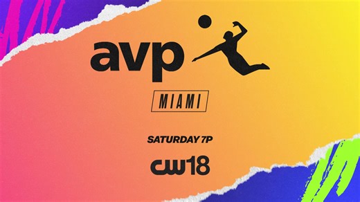 Bienvenidos a Miami. The sand has extra sizzle when AVP Pro Beach Volleyball serves up action SATURDAY at 7P!🏐 | CW18 Milwaukee