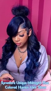 Dark Blue Bundles Body Wave Human Hair, 12A 100% Brazilian Virgin Hair Weaves, Soft Glossy Thick Body Wave for Quick Weave Sew in 3 Bundles for Black Women 20 22 24 Inch