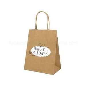 [Hot Item] Recyclable Food Kraft Paper Bag Custom Logo Stand up Restaurant Packaging Bag
