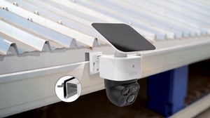 2Pcs Gutter Mount Bracket Stainless Steel, Solar Security Camera Holder Compatible with IP PTZ Dome Cameras Outdoor Use for Security SoloCam S340