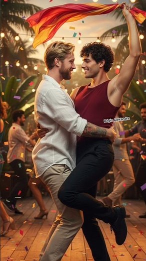 Gay Couple Lambada Dance Dancing Dancers