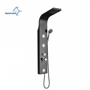 [Hot Item] Aquacubic Cupc CE Certified Waterfall Hand Shower Stainless Steel Shower Panel System