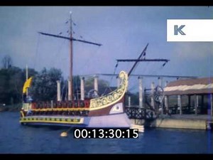 1980s UK, Thorpe Park, Boat Ride, Home Movies