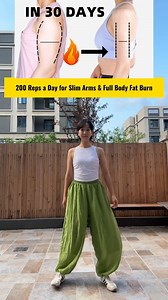 79K views · 2.1K reactions | No need for heavy workouts! Just 200 simple reps a day can help slim your arms and burn body fat effectively. Consistency is the key—stay dedicated and see amazing results. Start today and transform your body step by step ✨ #FitnessTips #WeightLossJourney #SlimArms #DailyWorkout #BurnFat #ConsistencyIsKey #HealthyLifestyle #HomeWorkout | Healing Taichi | Facebook