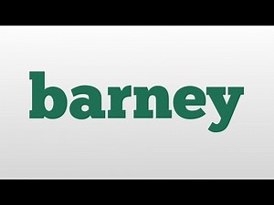 barney meaning and pronunciation