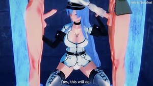 Esdeath daydreams about femdom&comma; then acts on it with two prisoners