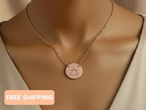 Air Sign Alchemy Necklace | Element Symbol Jewelry - Etsy