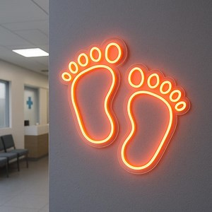 Neon Foot Sign. Feet, Foot Anatomy, Child's Foot Light Sign. Orthopedist LED Decor. Rheumatologist LED Sign. - Etsy