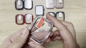 2 Pack Compatible for Apple Watch Series 7 Case with Tempered Glass Screen Protector (41mm, Sliver)