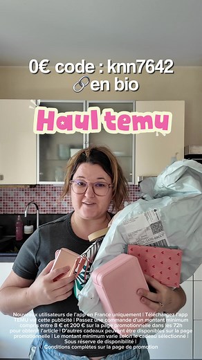 #publicité Temu haul à 0€ 🎀 C0DE PROMO : knn7642 ✨ Nouvel(le) utilisateur ? Obtiens des articles à 0€ sur @temu ! 👇 Suis ces étapes : 1️⃣ Clique sur le lien dans ma bio 2️⃣ Tape knn7642 dans la barre de recherche sur @temu 3️⃣ Découvre comment profiter de ton shopping 0€ 🎁 *Offre soumise à conditions, valable sur une commande éligible (montant minimum requis). #temu #trouvailles #haul
