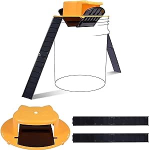 Bucket Lid Mouse Rat Trap Multi Catch Auto Reset Mouse Trap Bucket Mice Trap for Indoor and Outdoor 5 Gallon Bucket Compatible (Double Door)