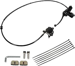 Upgraded Hydraulic Disc Hand Brake Master Cylinder Caliper Assembly with Brake Pad 50 Inch Hose for Mini Bike Baja Doodlebug DB30 Series,That Have The Rear Disc Brake Motovox Go Karts