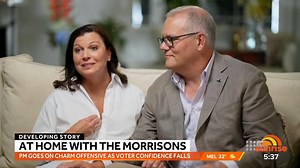 Prime Minister Scott Morrison and wife Jenny have sat down for a tell-all interview as part of a charm offensive ahead of the federal election. | Sunrise