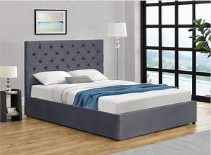 [Hot Item] Modern Upholstered Ottoman Storage Bed with Tufted Fabric Design