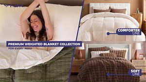 YnM King Size Weighted Blanket for Adults (88x104 Inches, 30 Pounds, Pastel Yellow), Exclusive Smallest Compartments, Heavy Bed Blanket for Two Persons of 140~240lbs on Queen or King Bed