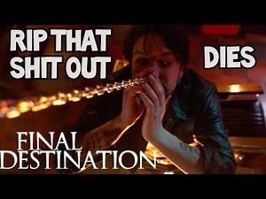 Final Destination: Bloodlines (2025) nose piercing accidental death