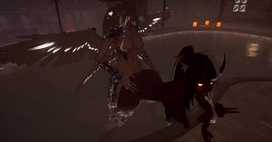 [VRChat] Taking Satan rear end fashion in the pool - Pool joy Part two