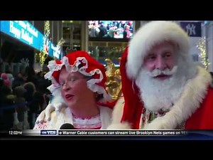 Santa visits Yankee Stadium