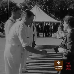 When Queen Elizabeth II met Peter May during a visit to Guildford 👑 | Surrey Cricket