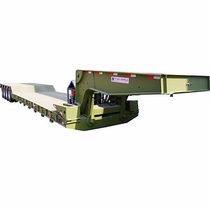 [Hot Item] Hot Sale 3/4 Axle 60/80/10t Front Loading Gooseneck Detach Trailer Low Bed for Sale in Panama