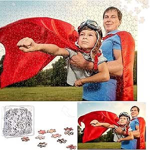 Custom Jigsaw Puzzles from Photos 500 Pieces,Personalized Photo Puzzle Customized,Make Your Own Puzzle Gift for Family.
