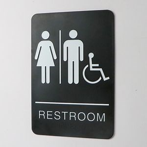 [Hot Item] Ezd Modern Ada Signs Ada Fitting Room Sign Unisex Disabled Toilet Sign