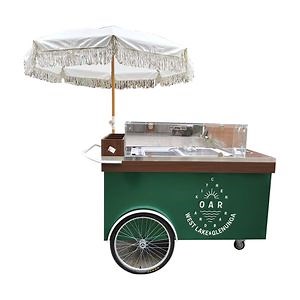 [Hot Item] Cute Coffee Mobile Hand Push Cart Portable Coffee for Sale